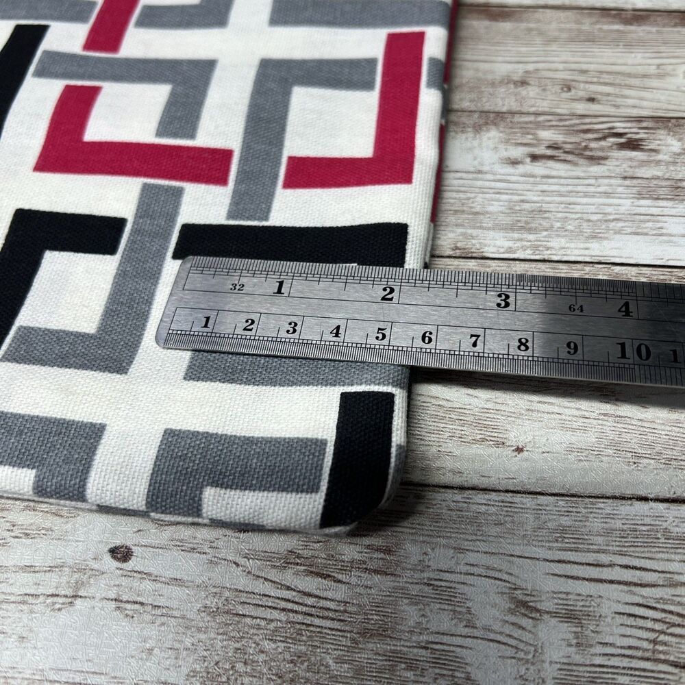 Geometric Large Tote Bag / Handmade Tapisho Design / Quality Canvas Double Strap - Picture 5 of 16